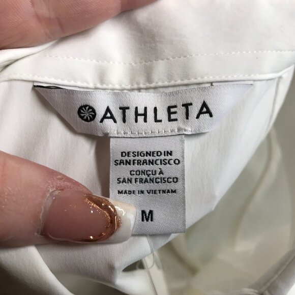 Athleta White Button-Up Shirt - Picture 5 of 8